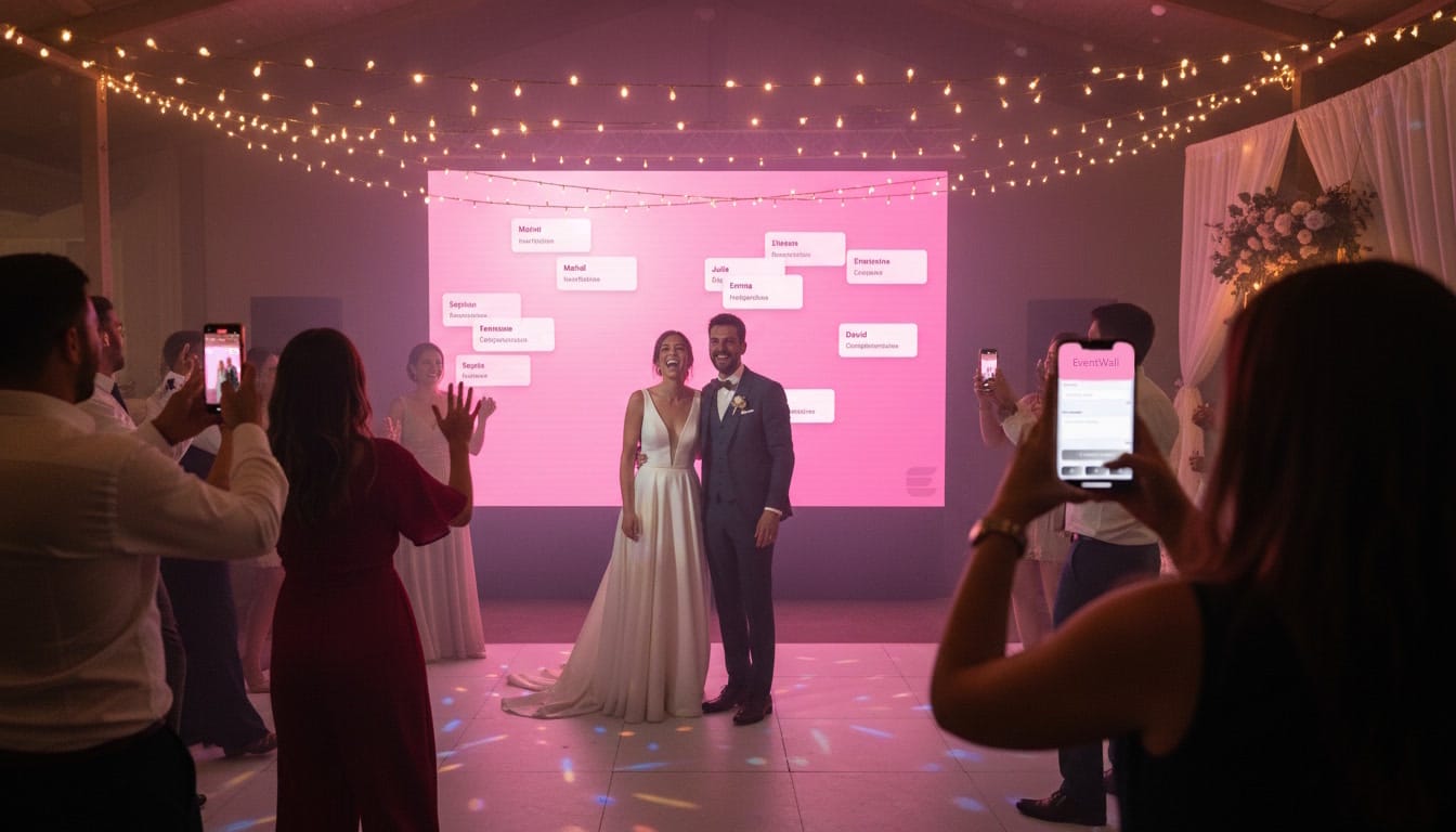 5 animazioni originali da fare con un muro di messaggi durante un matrimonio